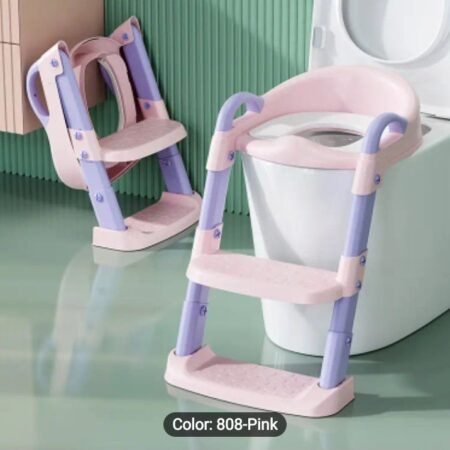 Toilet trainer seat with step