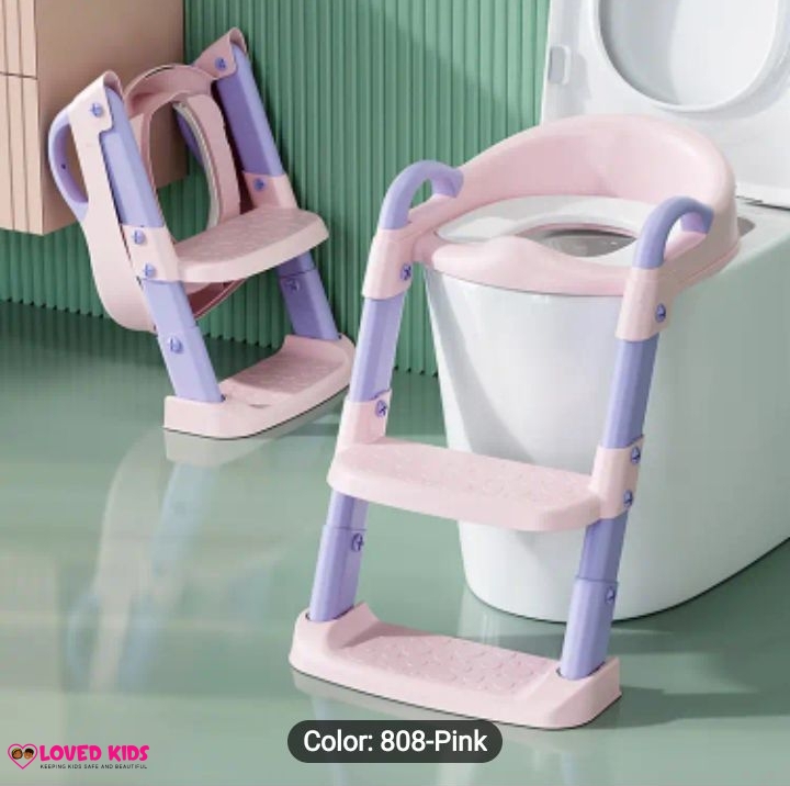 Toilet trainer seat with step